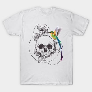 Hummingbird And Skull T-Shirt